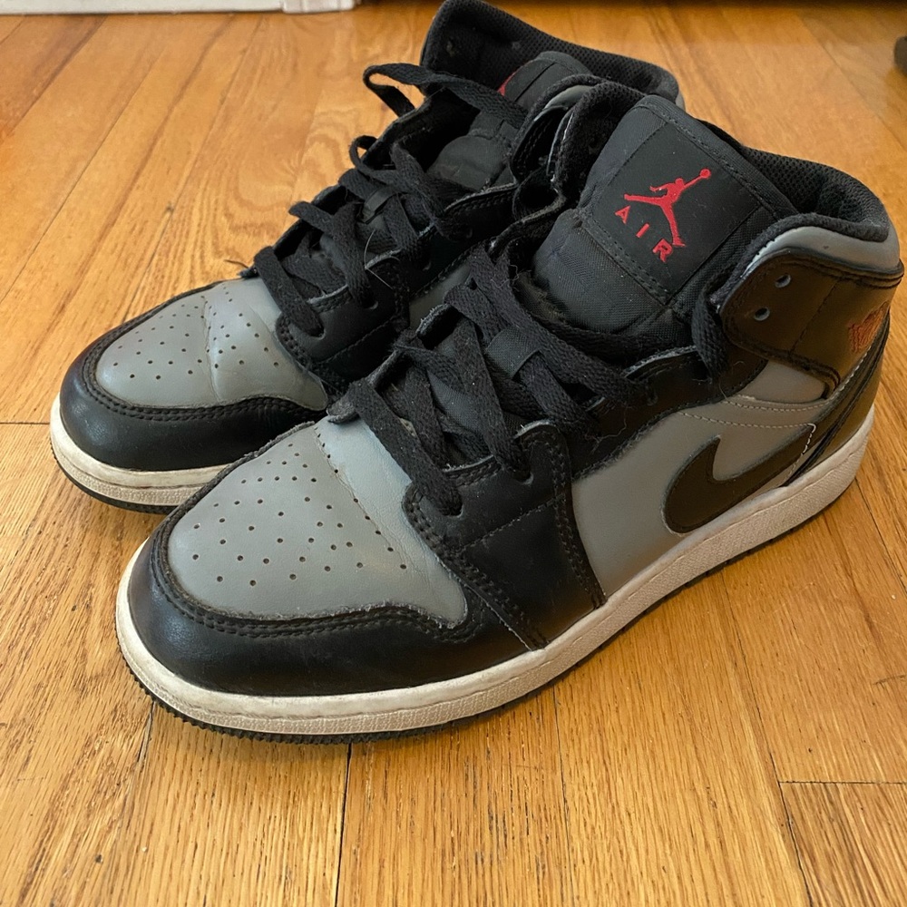 Air Jordan Black and Gray Sneakers Youth